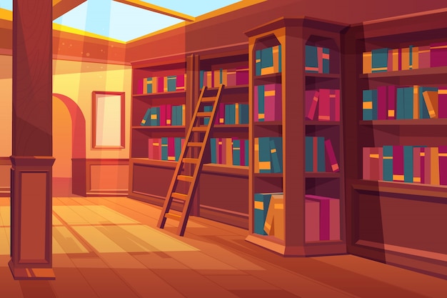 Угловые книжные стеллажи для домашней библиотеки