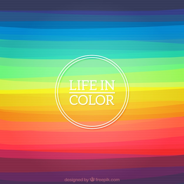 Free vector life in color background