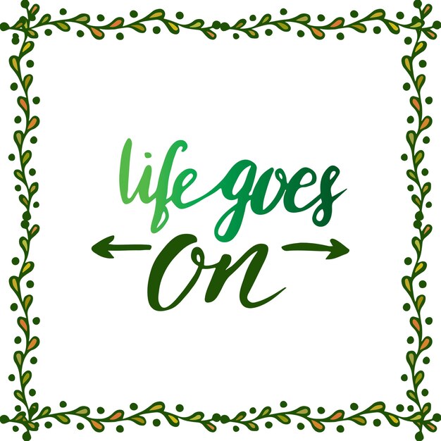 Life Goes On Neon看板 プレミアムベクター