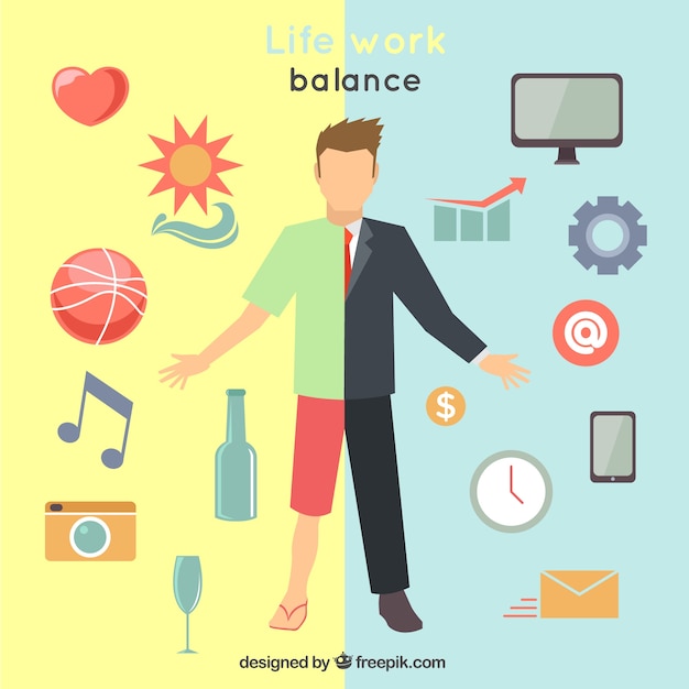 Life work balance illustration