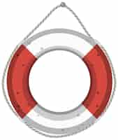 無料ベクター 白い背景の上の救命浮環安全リング