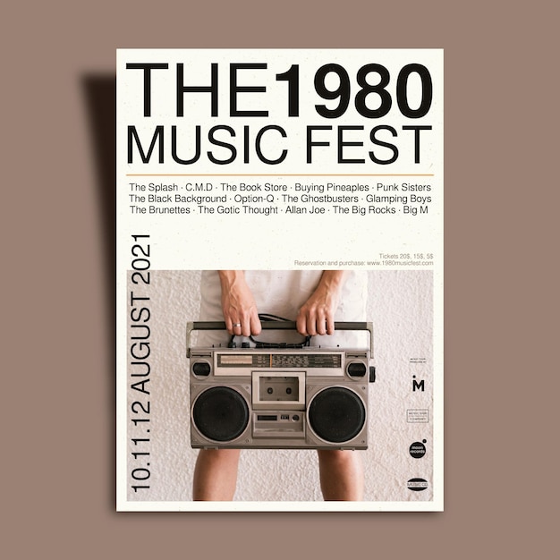 Free vector light 2021 music event poster