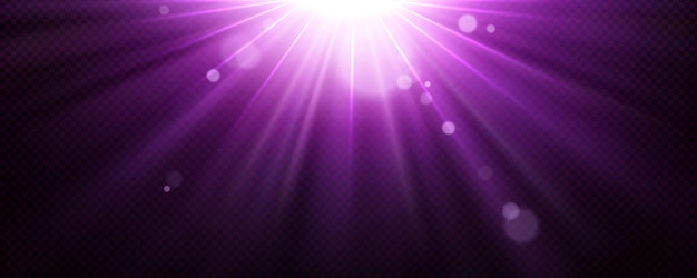 Light background with purple beams and flare 3d