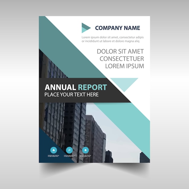 Free vector light blue abstract annual report template