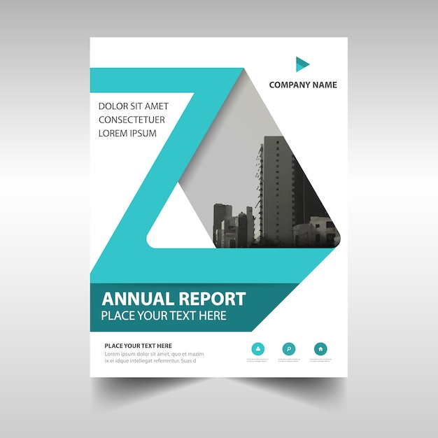 Light blue abstract annual report template