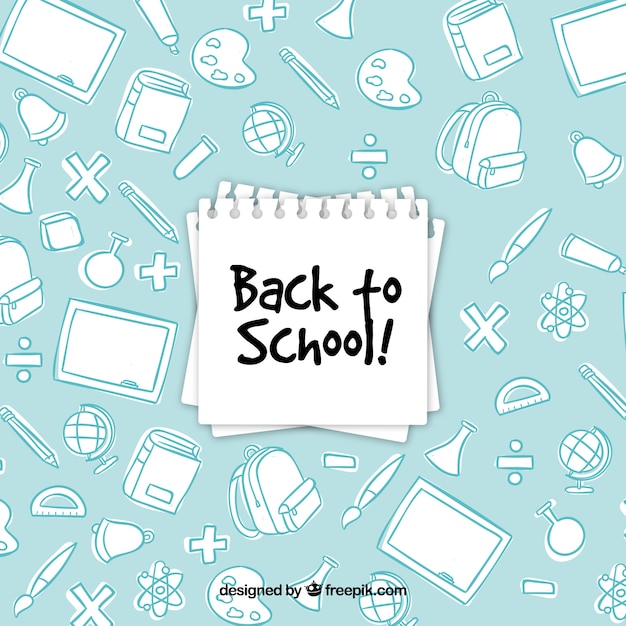 Light blue back to school design