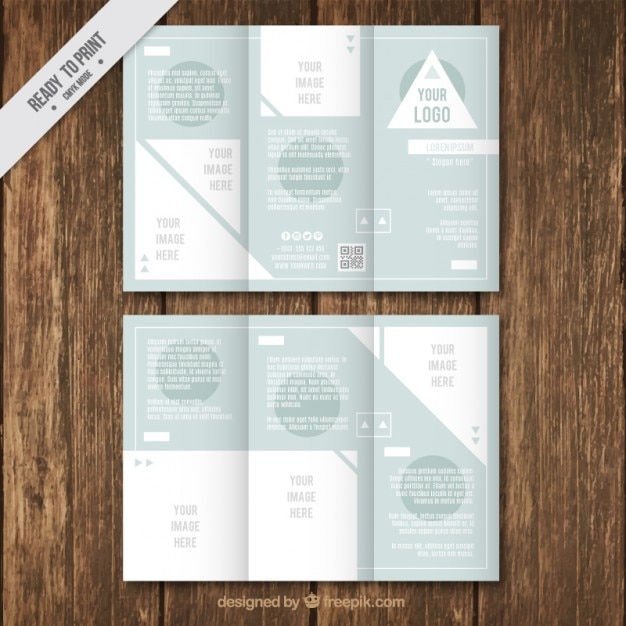 Free vector light blue brochure template