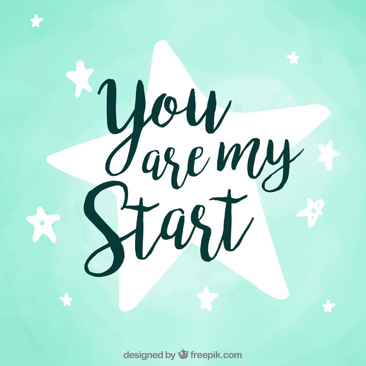Free Vector light blue star background with lettering