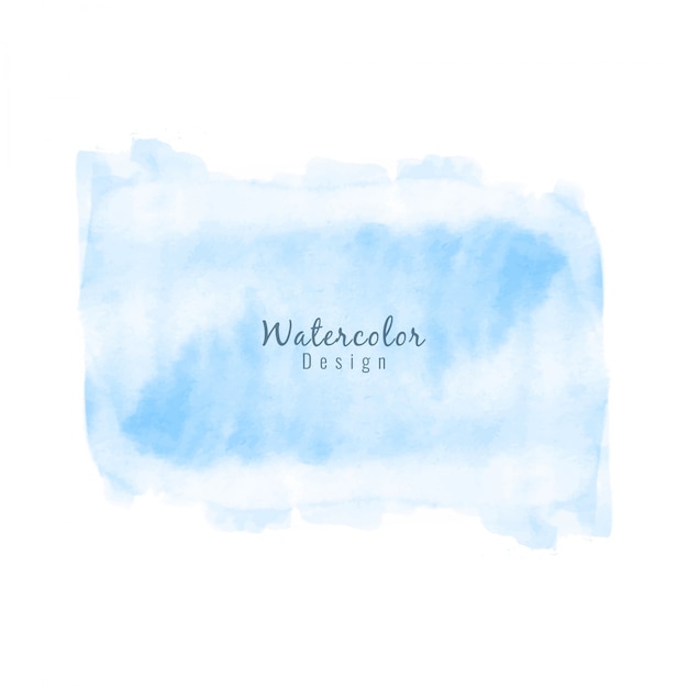 Бесплатное векторное изображение Абстрактный синий фон с акварелью