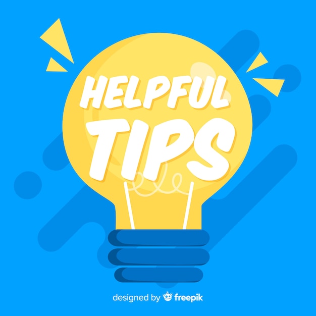Free vector light bulb helpful tip background