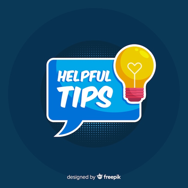 Light bulb helpful tip background