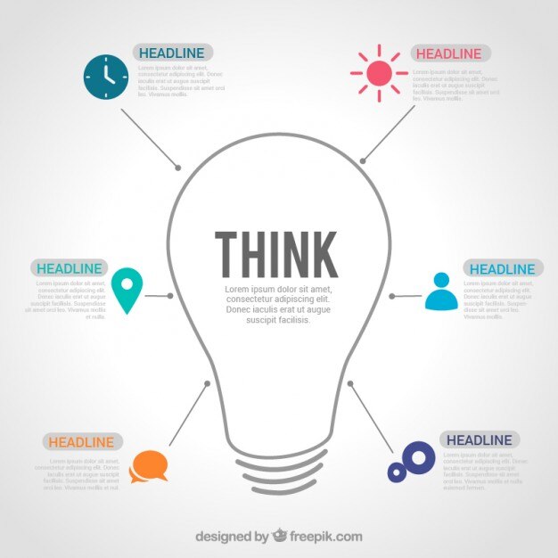 Free Vector light bulb infographic