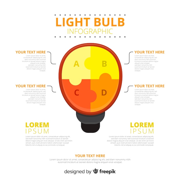 Lampadina infografica