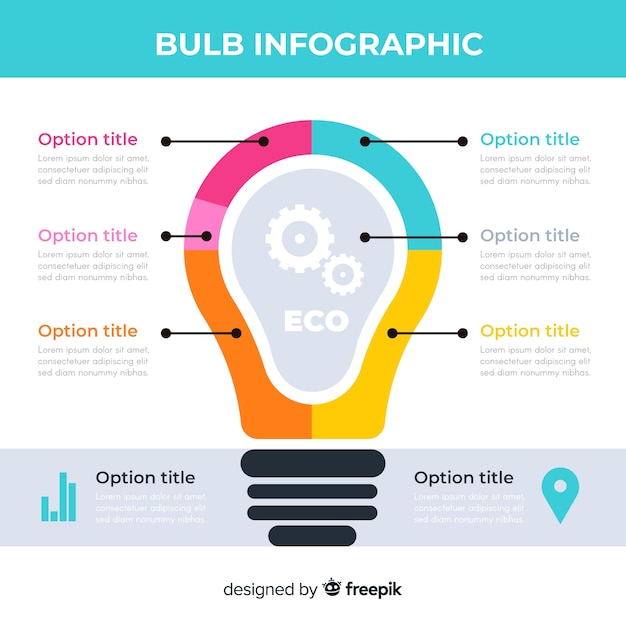 Free vector light bulb infographic