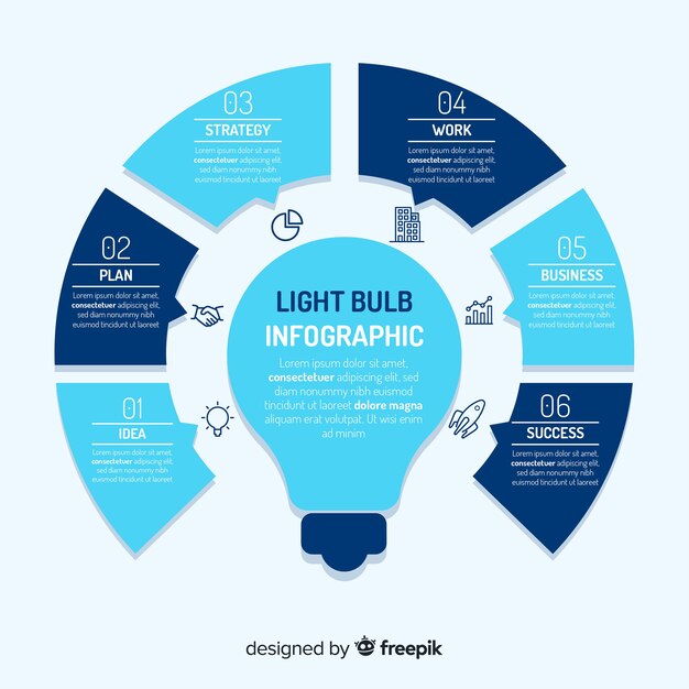 Light bulb infographic