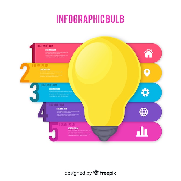 Lampadina infografica