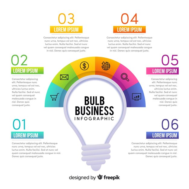 Light bulb infographic