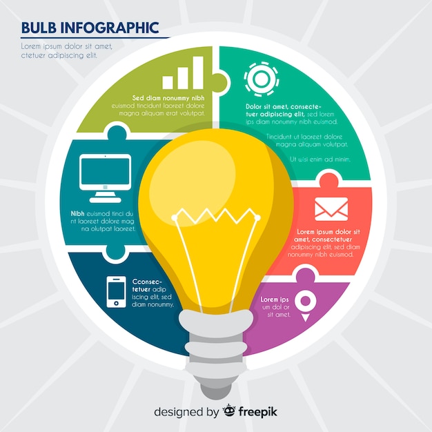 Light bulb infographic