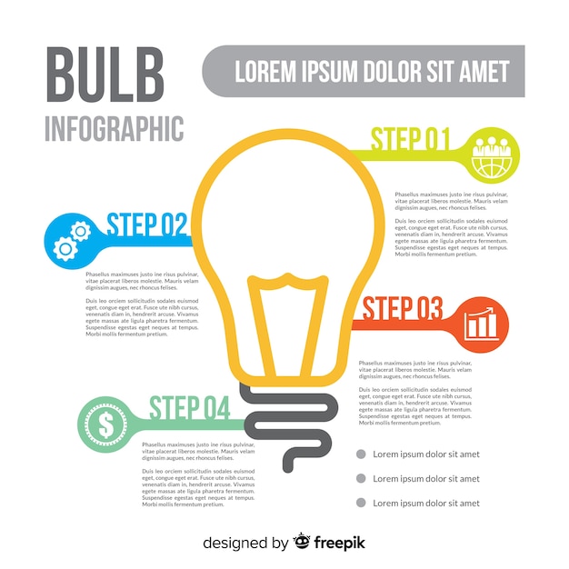 Light bulb infographic