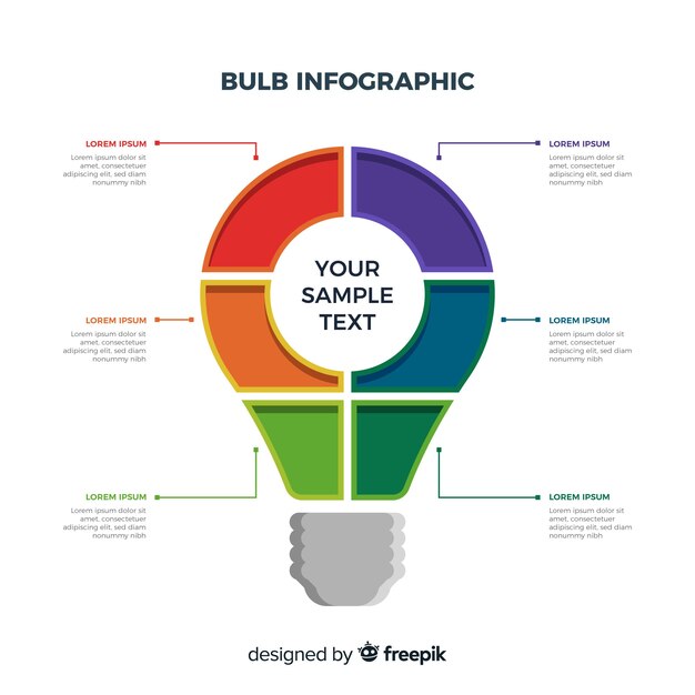 Light bulb infographic