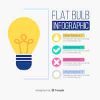 Free vector light bulb infographic