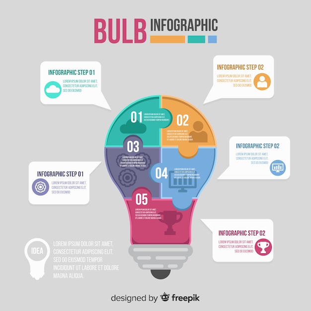 Лампочка инфографики