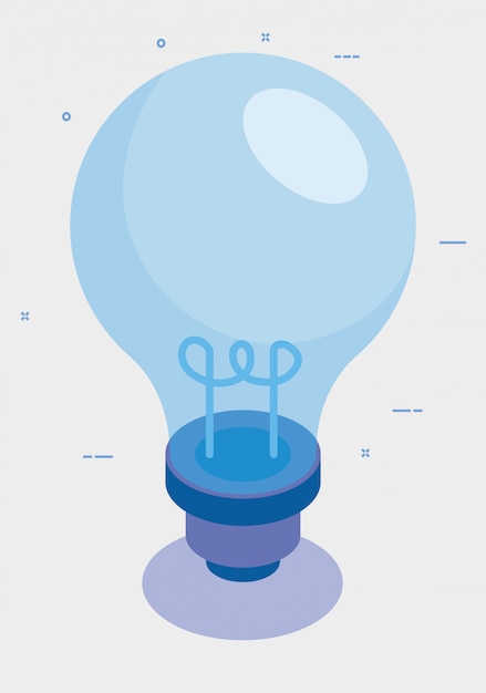 Free vector light bulb invention isolated icon