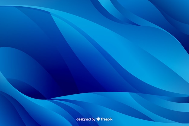 Free vector light and dark blue curved lines