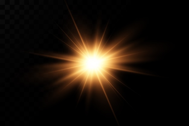 Light effect bright star   bright sun