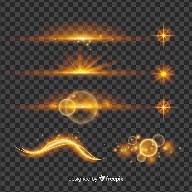 Free vector light effect collection design for wallpaper