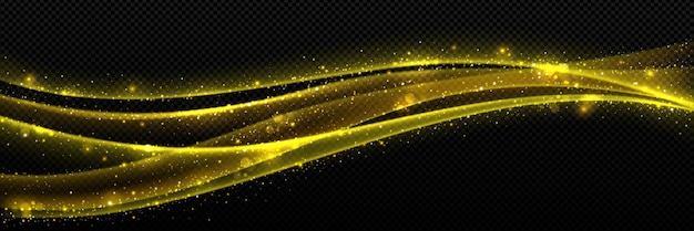 Free vector light effect gold wave background magic swirl