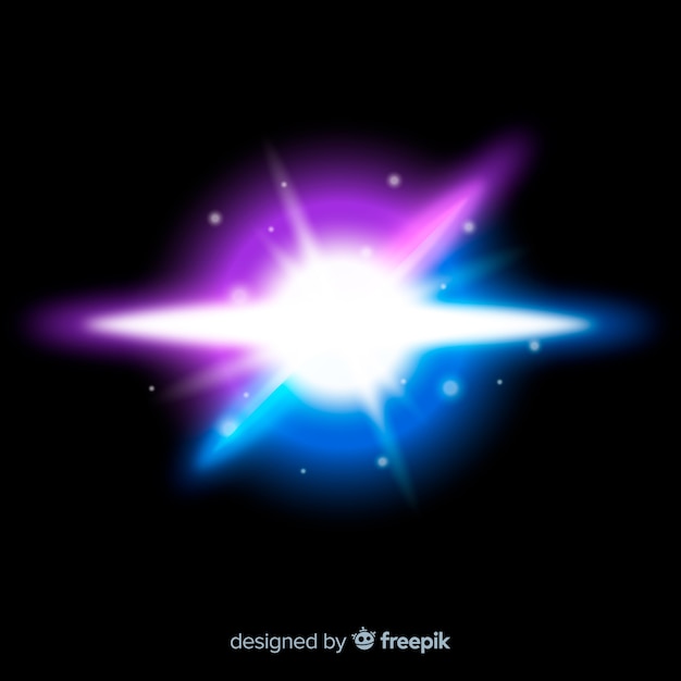 Free vector light forces effect realistic style