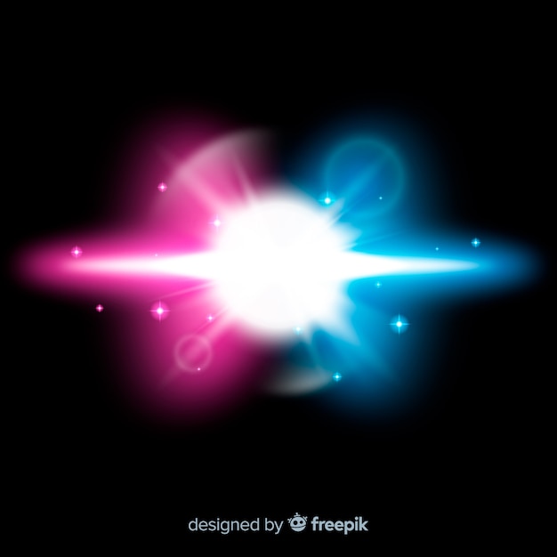Free vector light forces effect realistic style