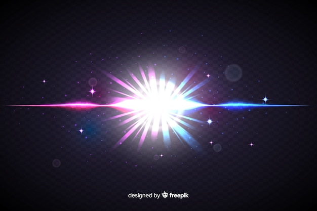 Free vector light forces effect realistic style