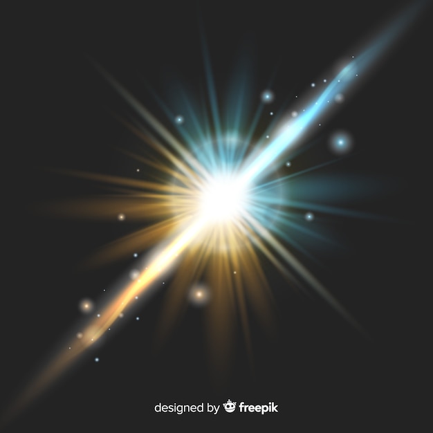 Free vector light forces effect realistic style