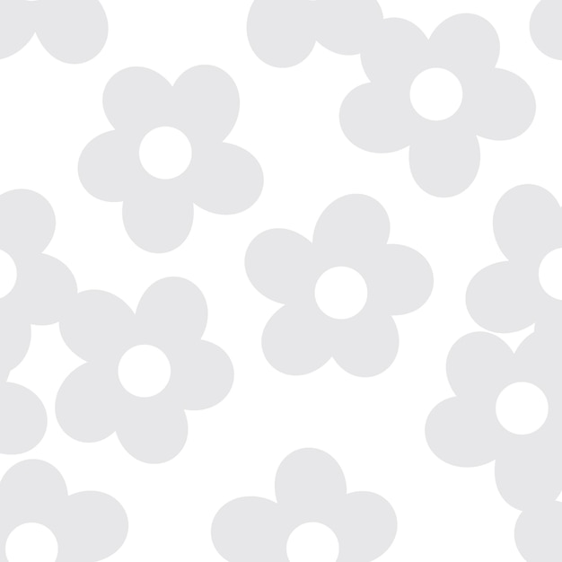 Free vector light gray floral patterned background vector