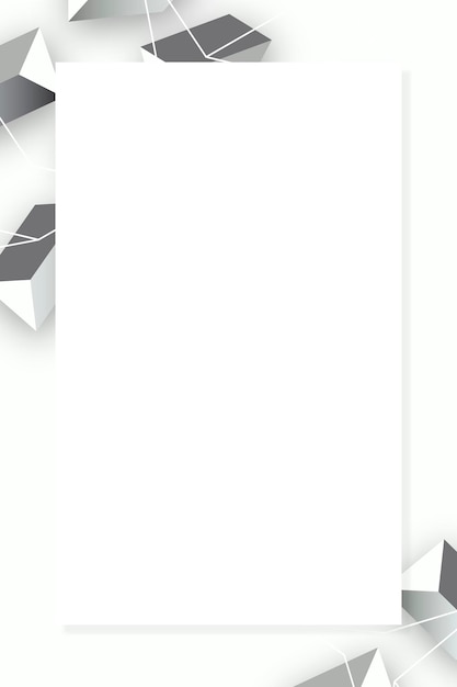 Light gray geometrical shape decorated frame vector