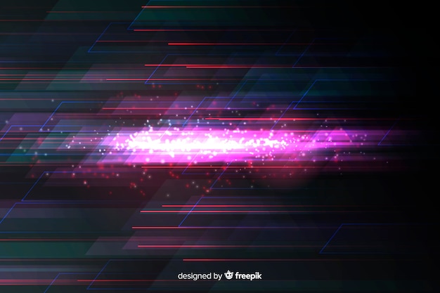 Free vector light movement background with abstract shapes