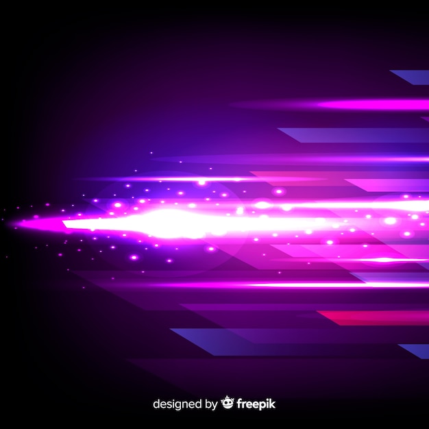 Free vector light movement background with abstract shapes