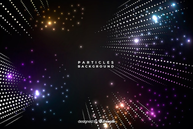 Free vector light particles background