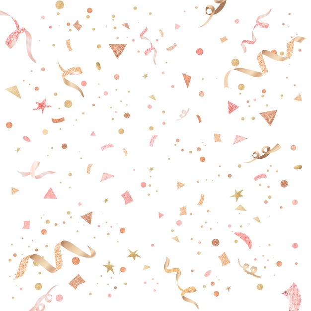 Free Vector light pink confetti celebratory design