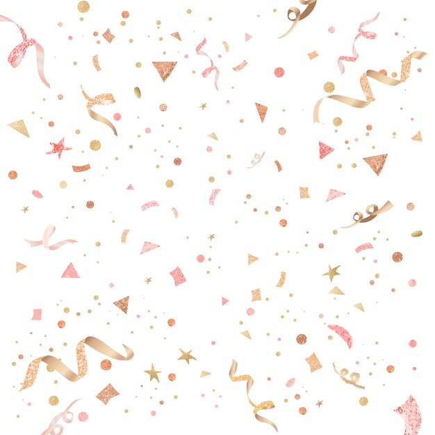 라이트 핑크색 색종이 축하 디자인