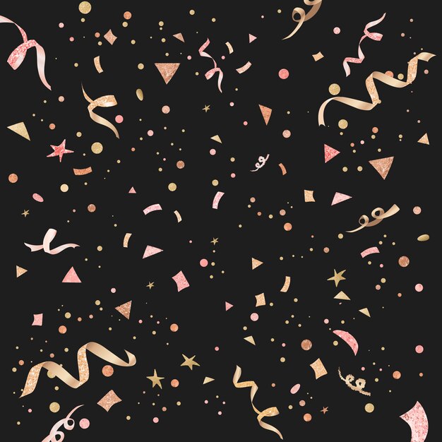 淡いピンクの紙吹雪のお祝いデザイン
