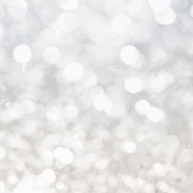 Free vector light silver glitter bokeh lights background