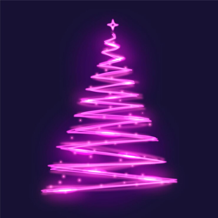 Free Vector light trail christmas tree