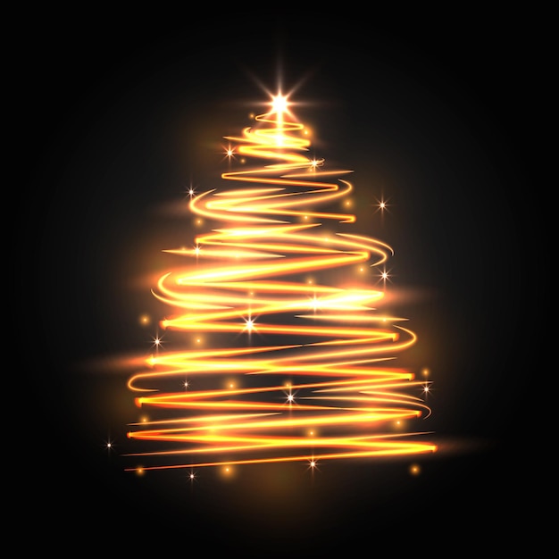 Light trail christmas tree