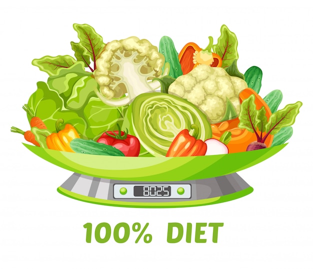 Free vector light vegetable diet concept