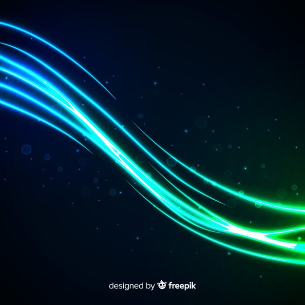 Light wave effect with particles