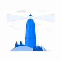 Free vector lighthouse concept illustration