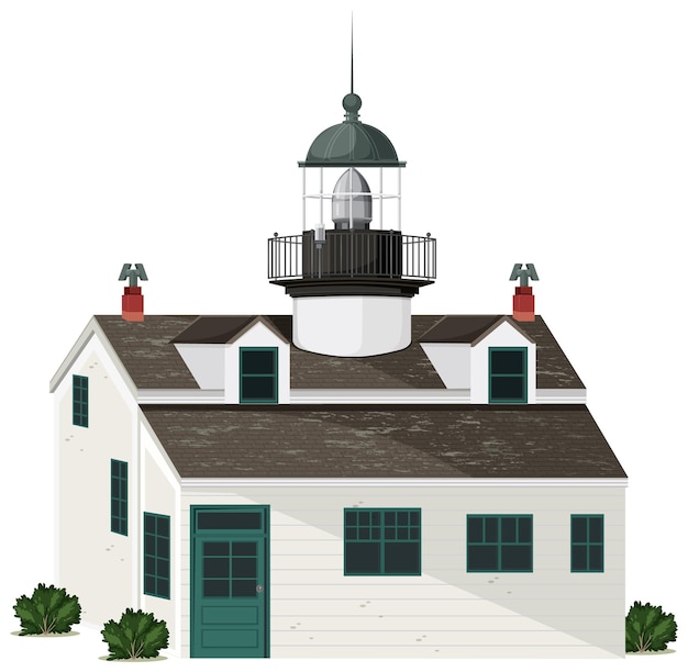 Lighthouse isolated on white background